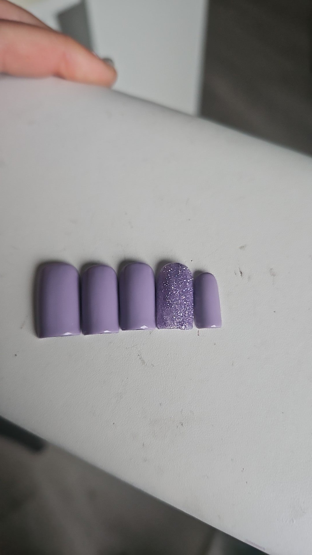 Press- On Nails Glitter Mauve Pressonnailsdesign
