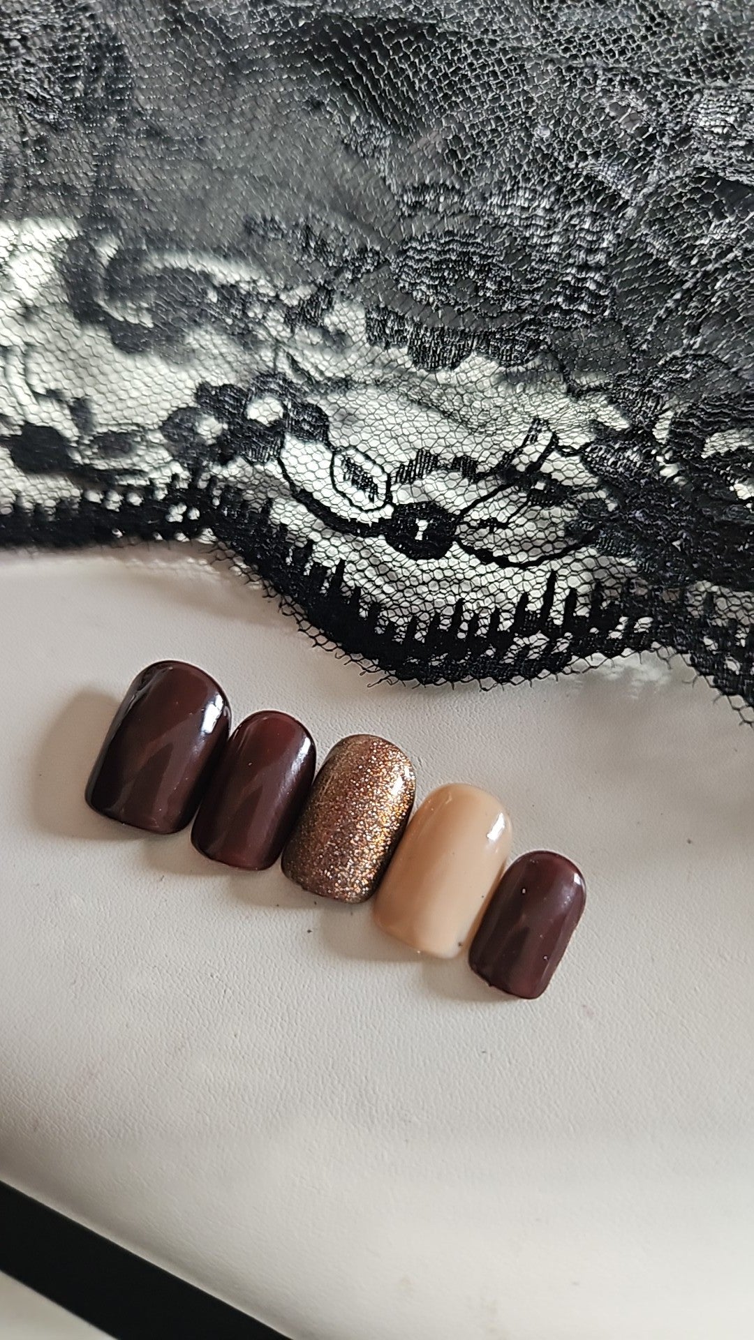 Press-On Nails L'élégance Chocolat Pressonnailsdesign