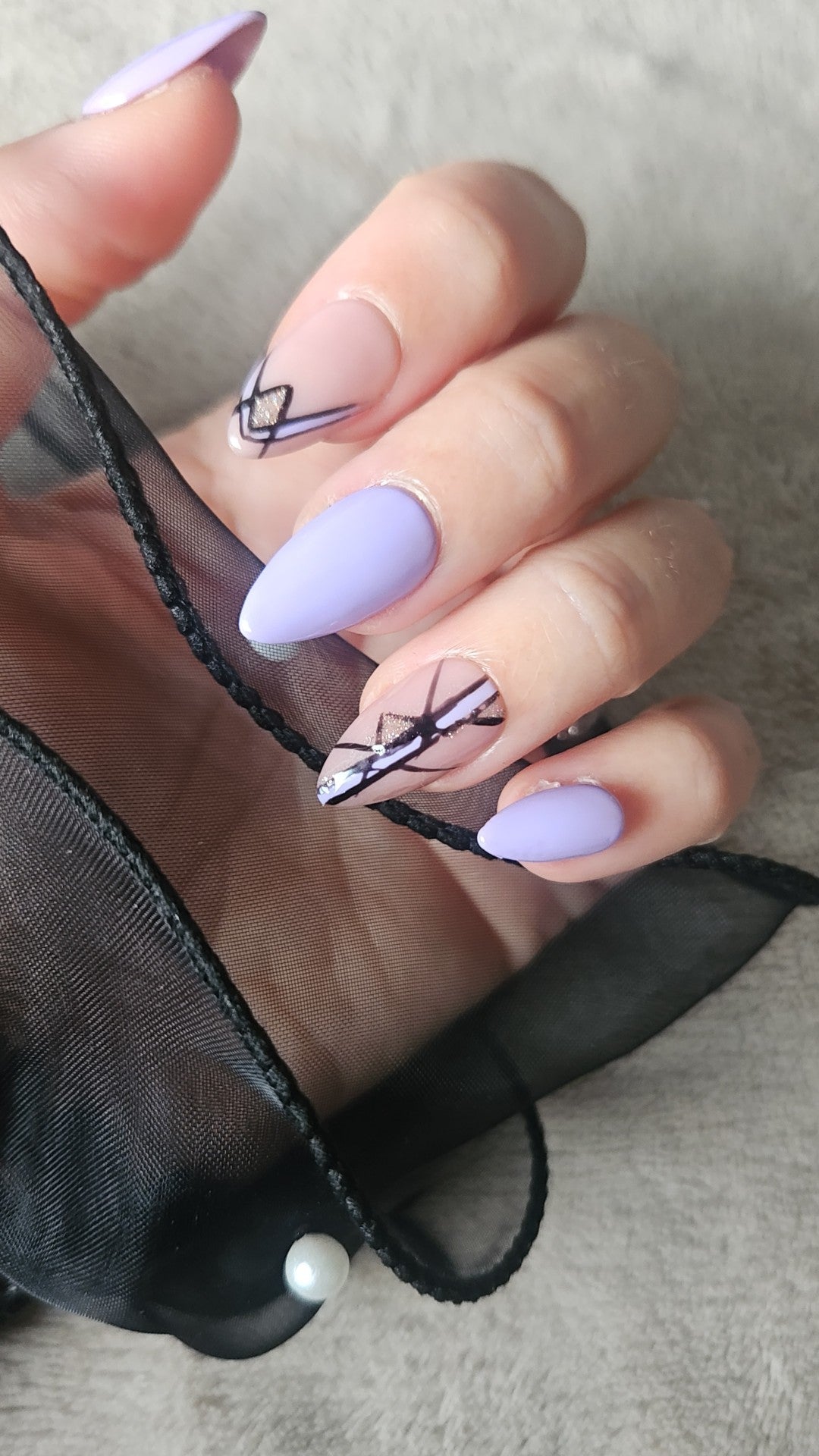Press-on Nails Nail Art Violet Pressonnailsdesign