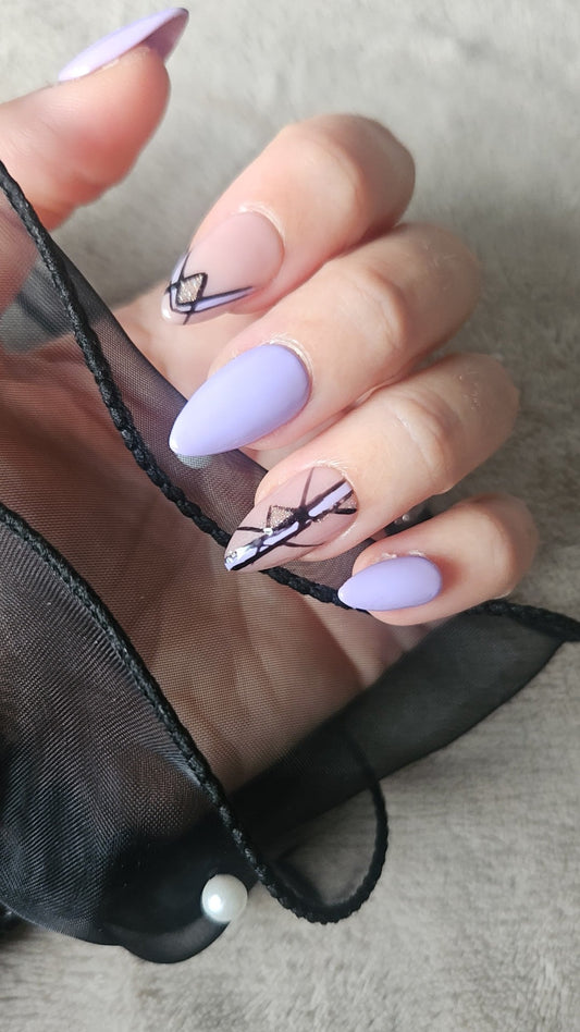 Press-on Nails Nail Art Violet Pressonnailsdesign